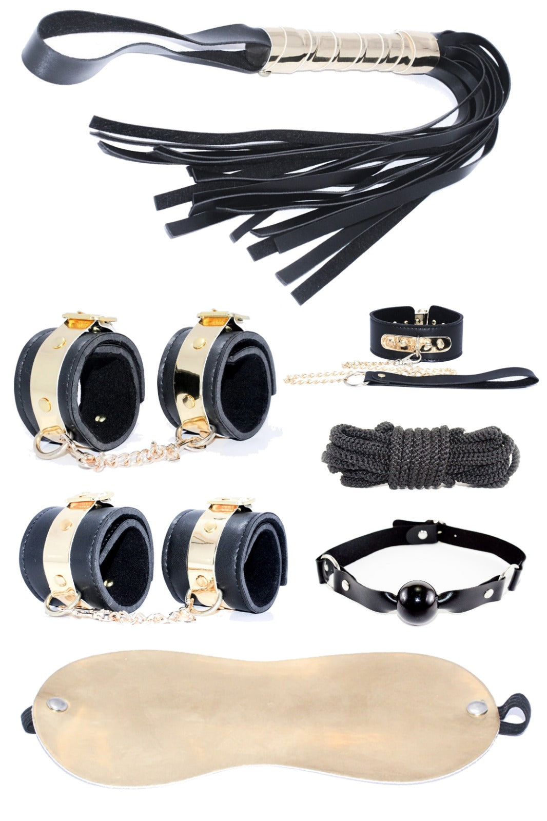 Fantazi Kelepçe Kırbaç Full Aksesuar Set