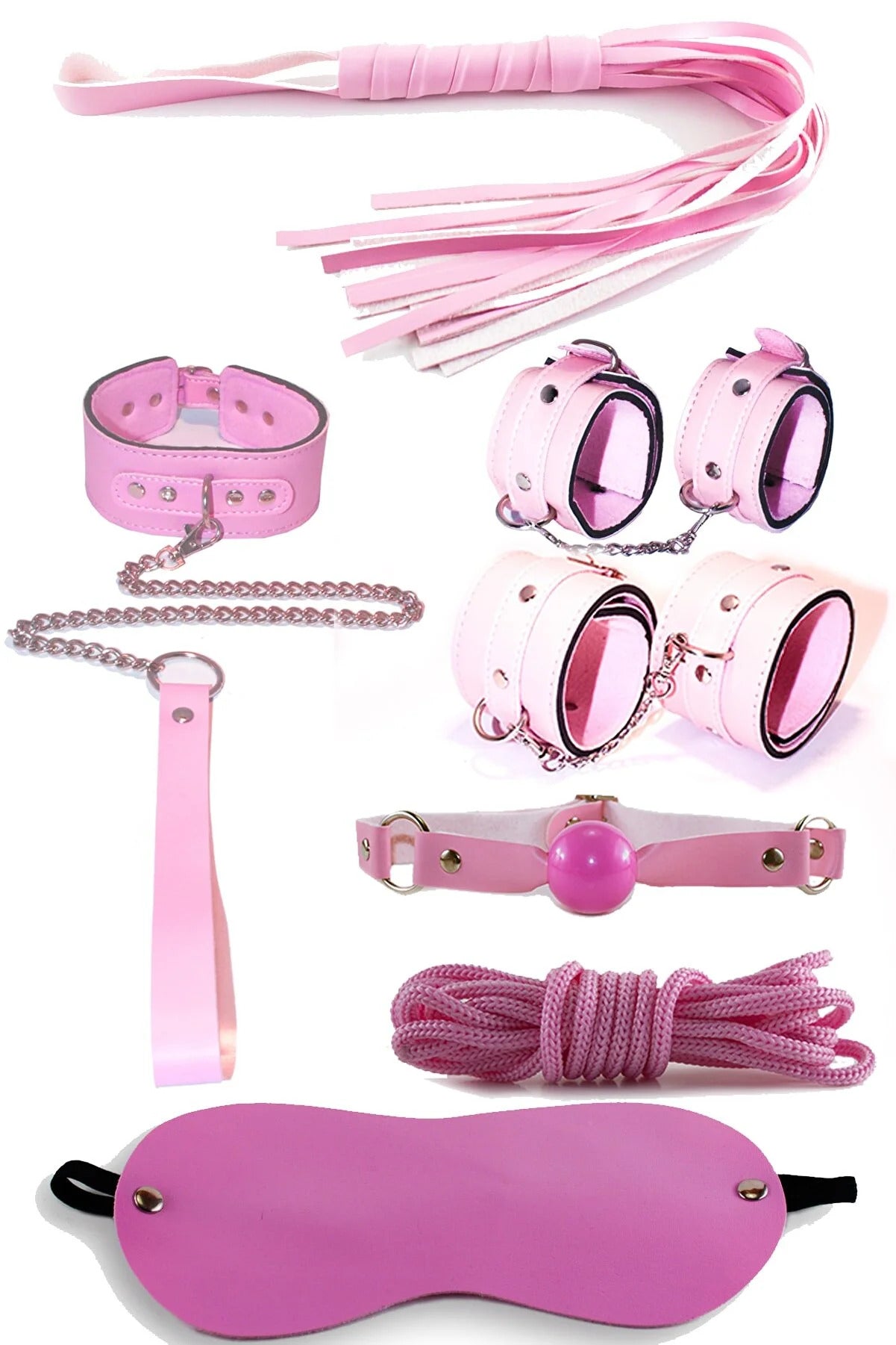 Fantazi Kelepçe Kırbaç Full Aksesuar Set