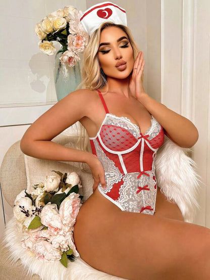Babydoll Hemşire Kostümü Fantazi Gecelik
